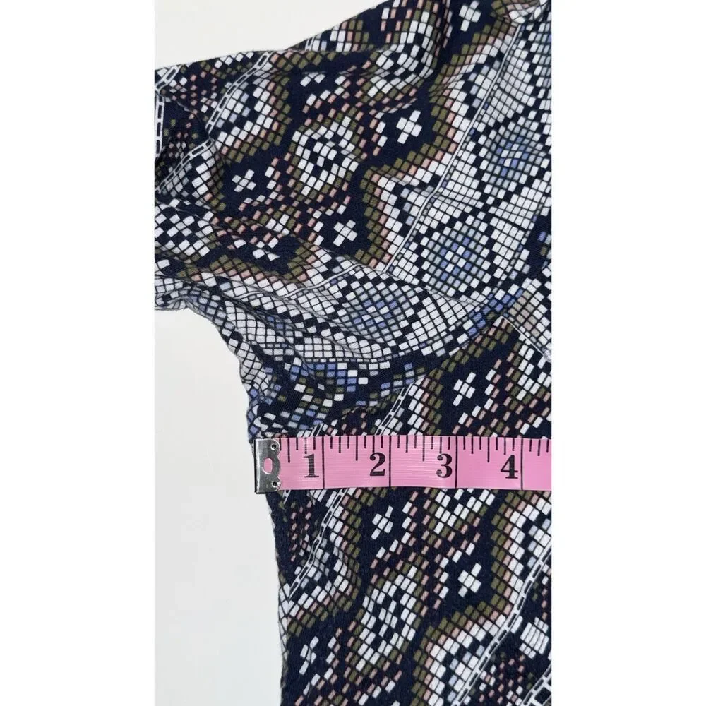 Catherines Tunic Top 1x 18/20 Aztec Embellished Sequin 3/4 Sleeve Blouse Cotton‎
